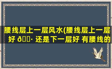 腰线层上一层风水(腰线层上一层好 🌷 还是下一层好 有腰线的楼层好不好)